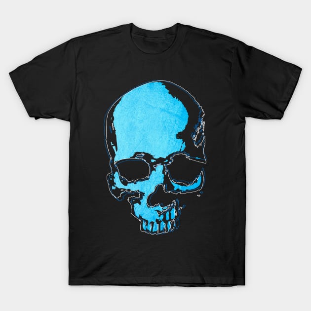Blue skull T-Shirt by manuvila